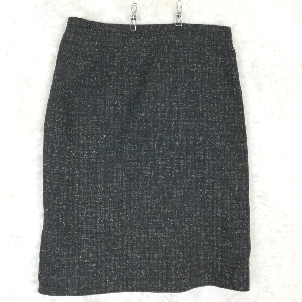 Country Clothes Pendleton Womens Pencil Skirt Wool Silk Color Fleck Petite 8